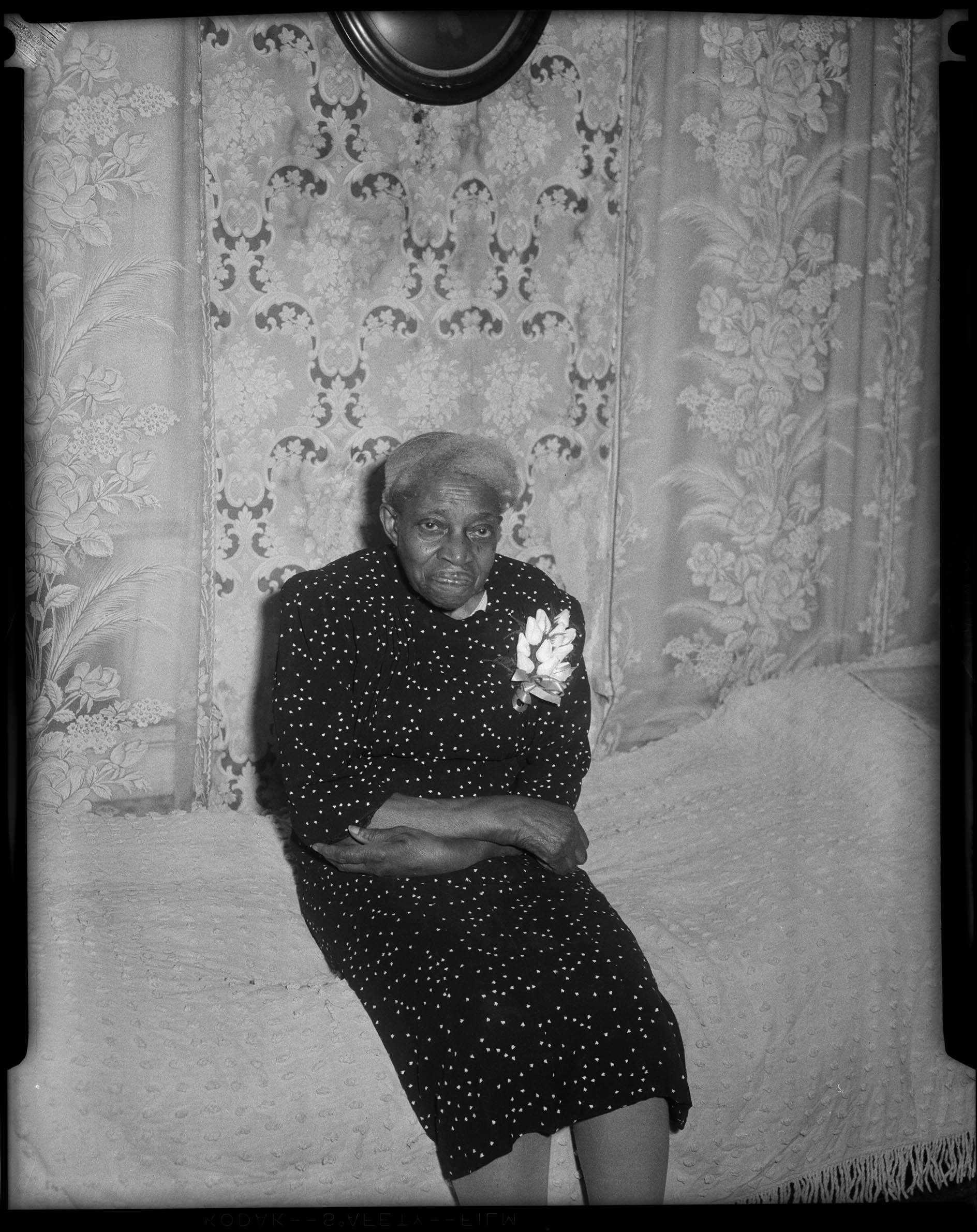 Elderly Woman Bed Wallpaper
