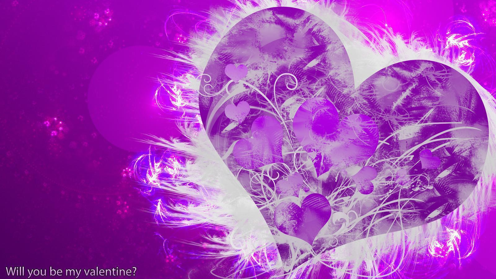 Purple Hearts Wallpaper