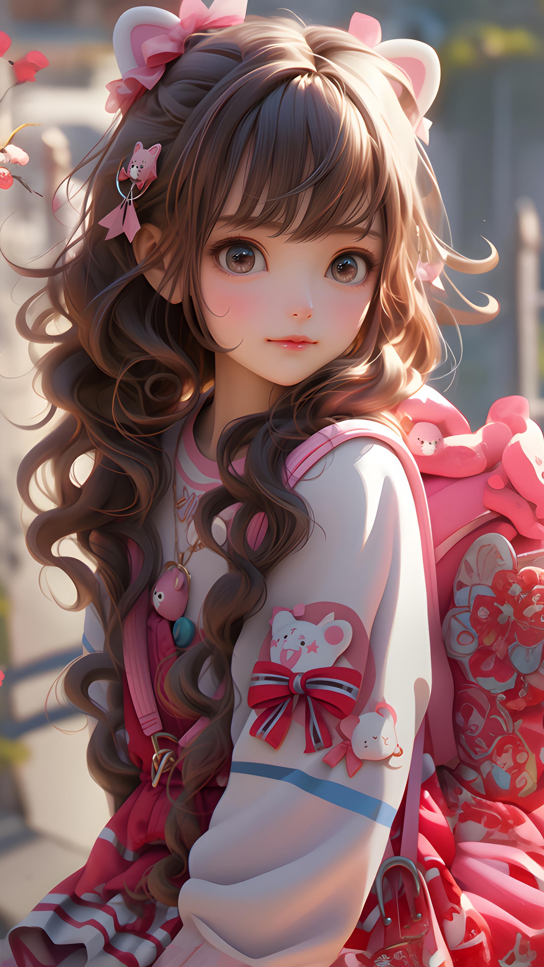Cute Anime Girl Flower 4k Wallpaper iPhone HD Phone 9410i