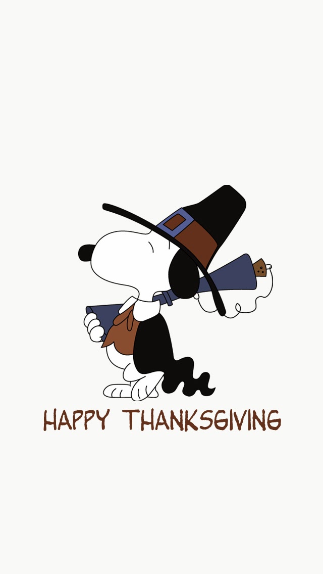 Sweet Nothings Snoopy Thanksgiving iPhone Wallpaper