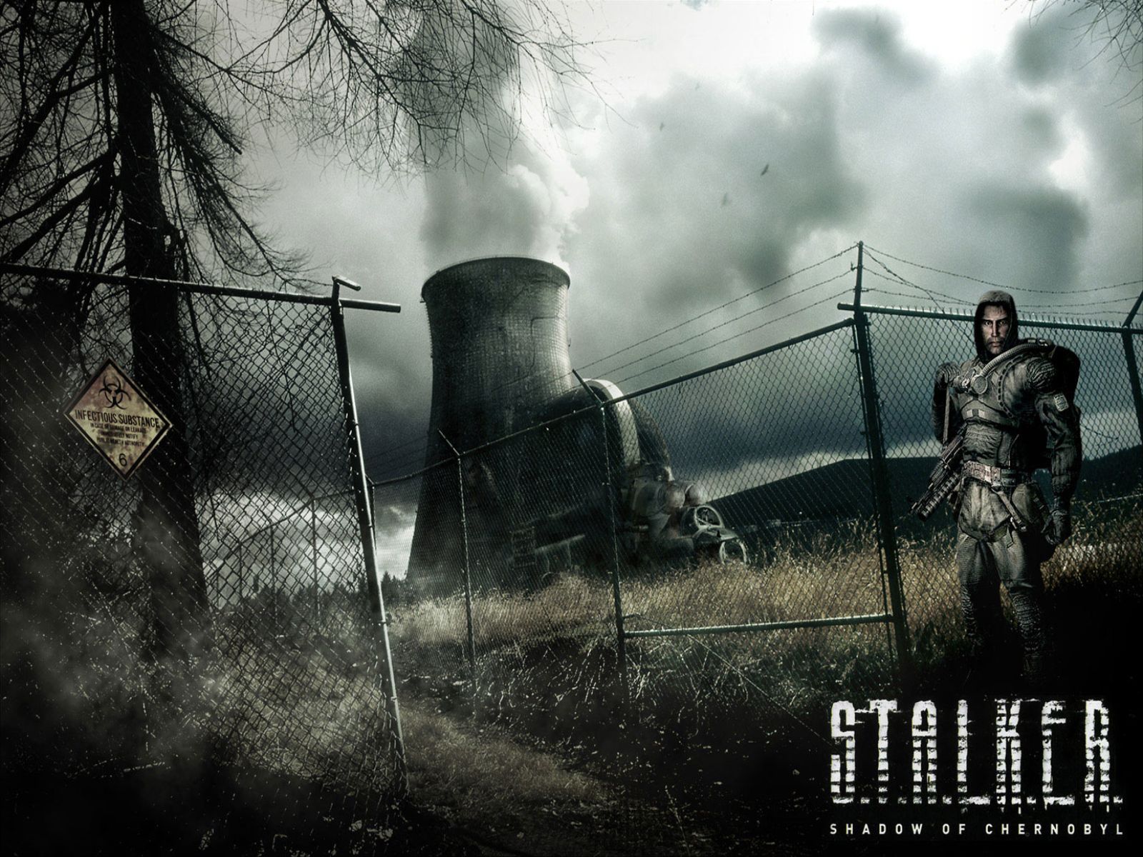 Outside Factory Action Rpg Games Wallpaper Image Featuring Stalker