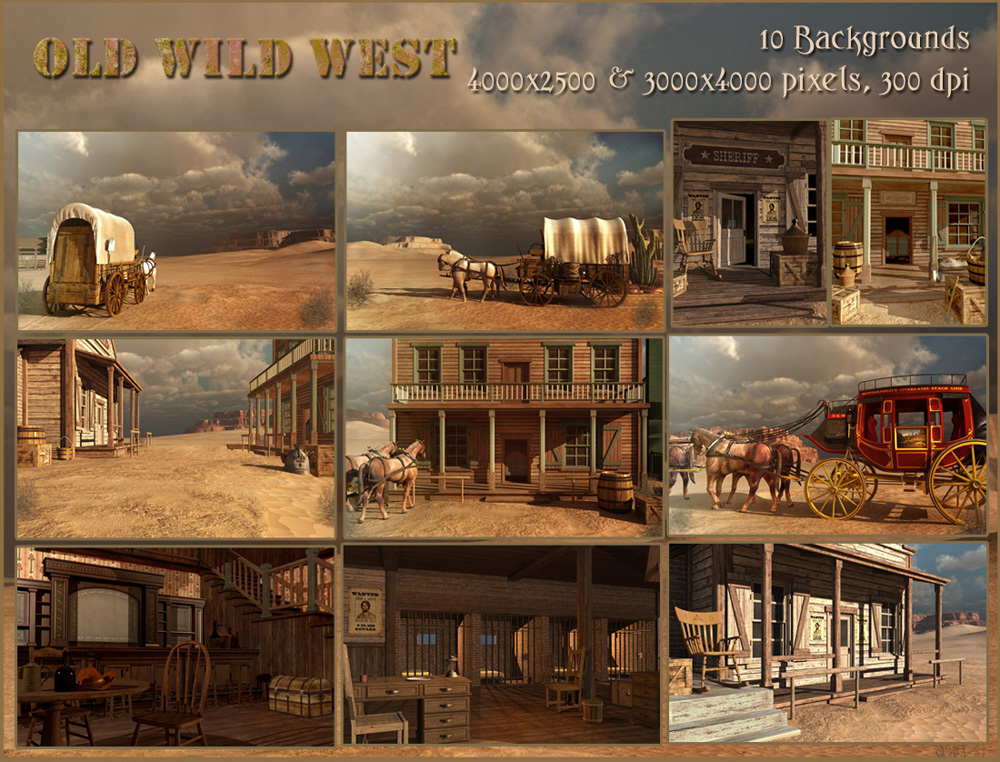 Old Wild West Fairytale Background