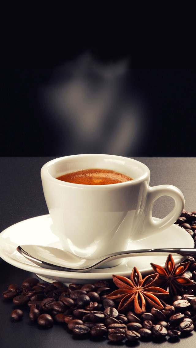 Fragrant coffee iPhone 5 wallpapers 640x1136