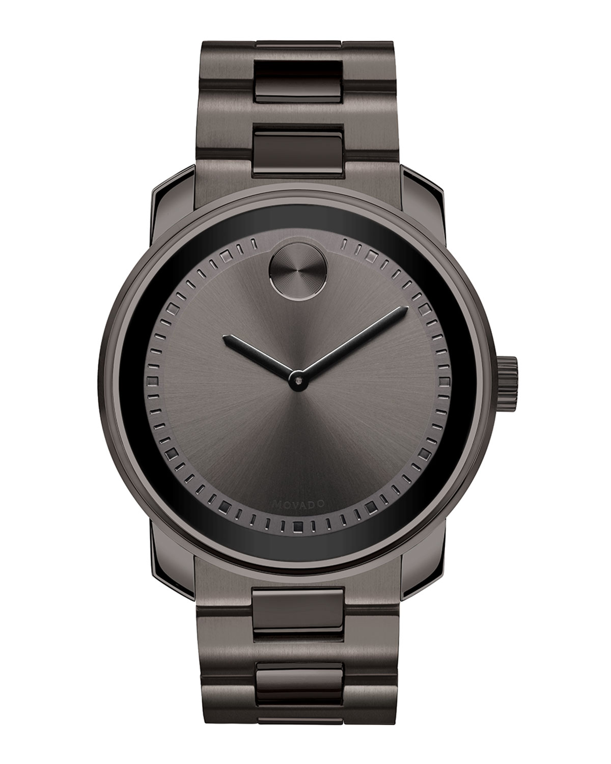 Movado Bold 5mm Gunmetal Stainless Steel Watch Neiman Marcus