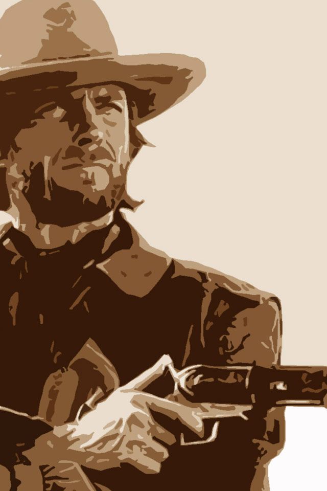 Clint Eastwood iPhone Wallpaper Art