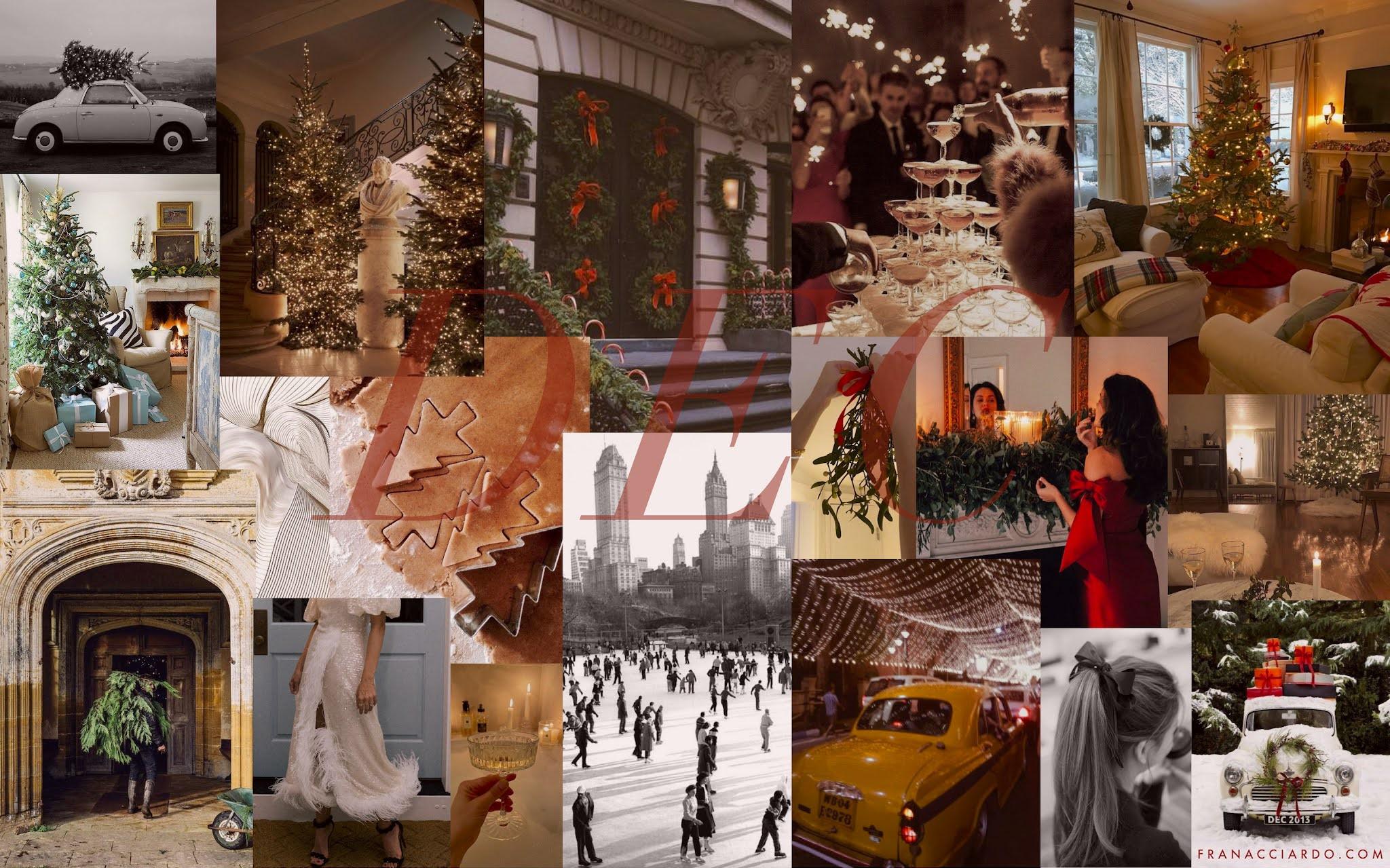 December Moodboard Desktop iPhone Wallpaper