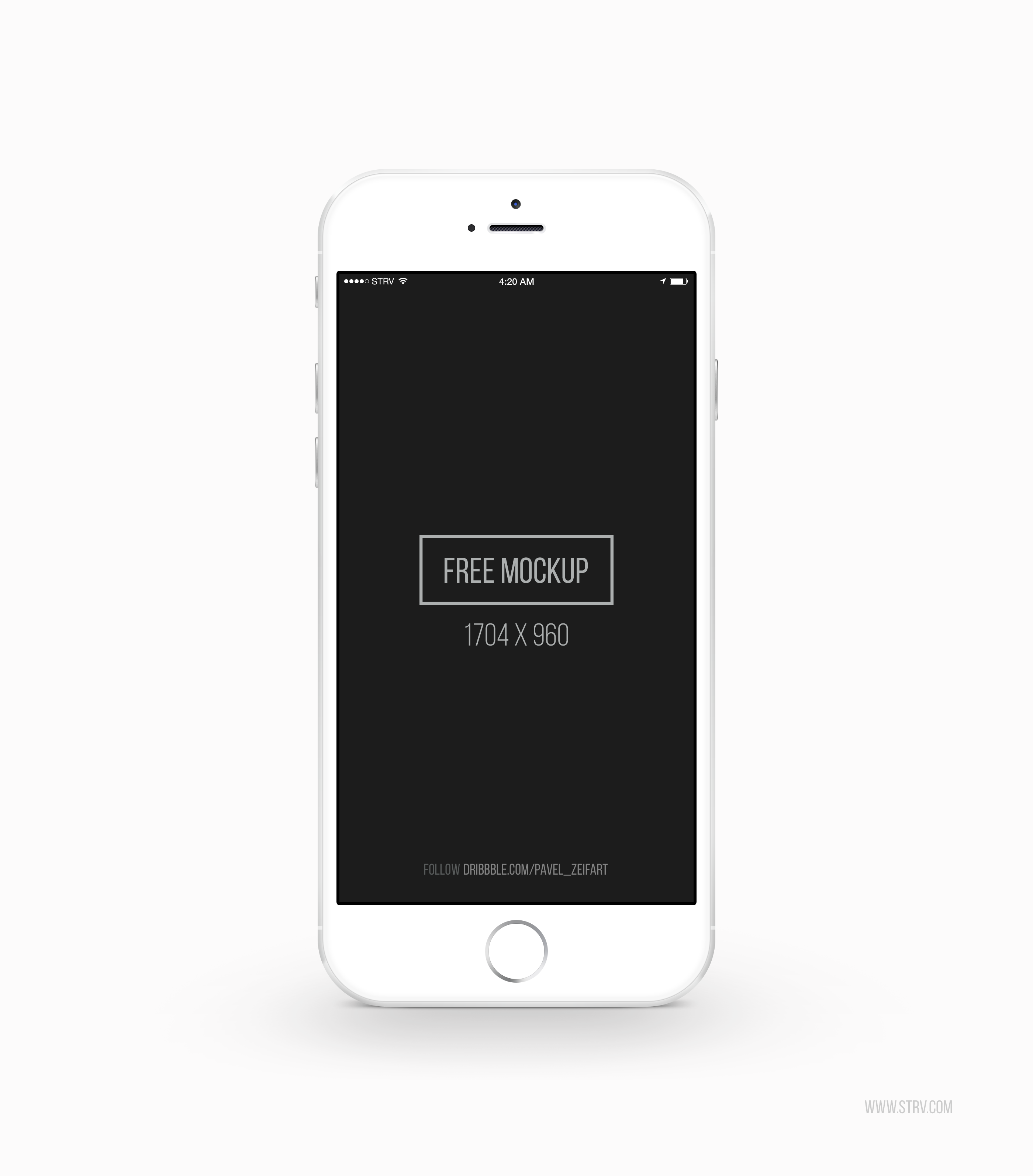 White iPhone Psd Mockup Template Vector Icons
