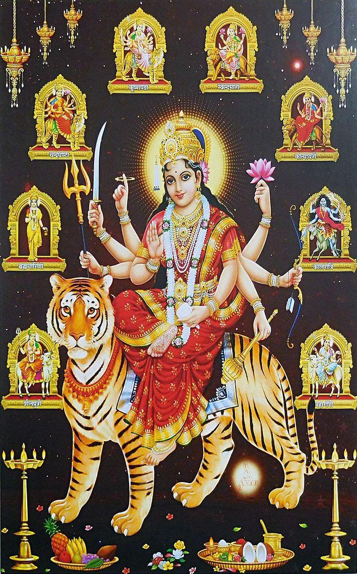 Navadurga Poster Navratri Wallpaper Durga Picture Happy