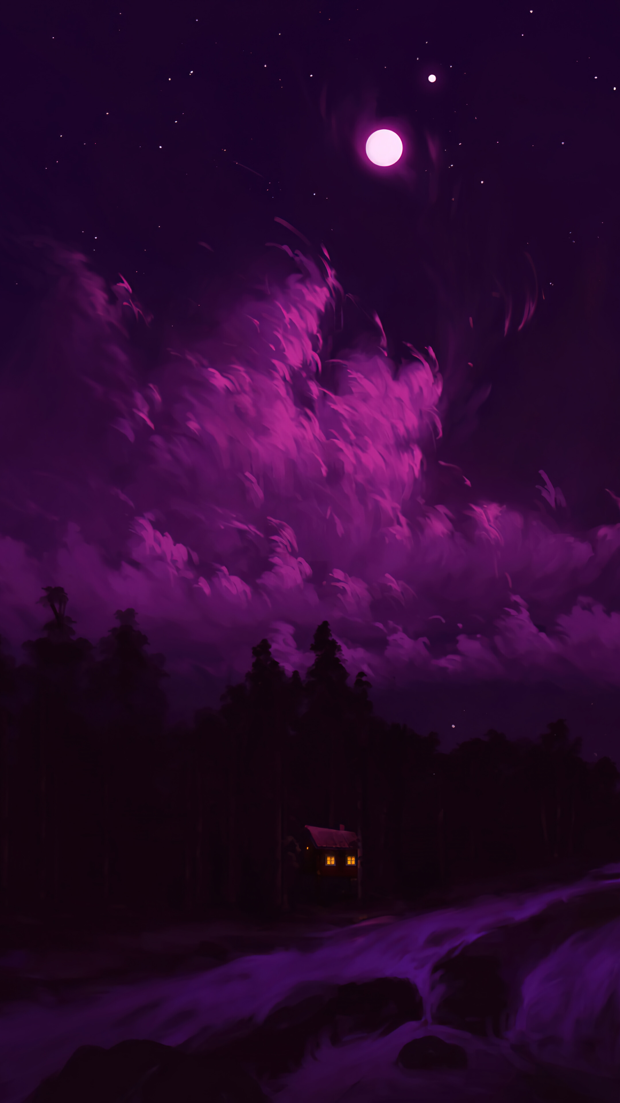 [20+] Night Sky with Clouds Wallpapers | WallpaperSafari