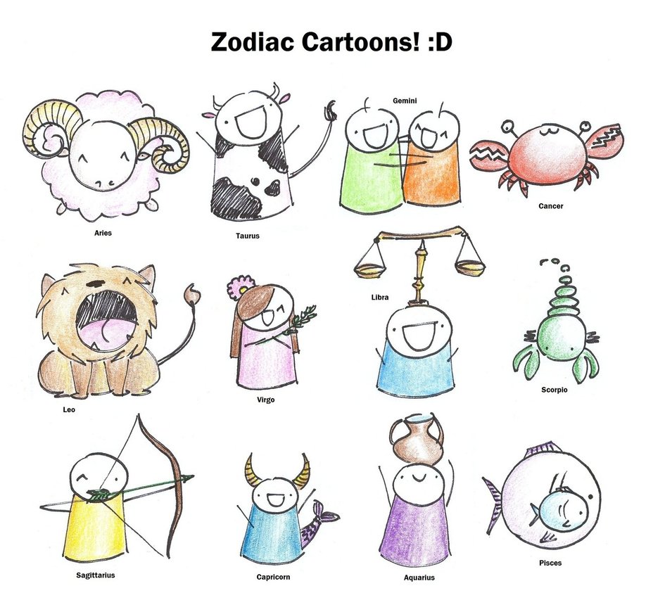 Cartoon Zodiac Signs By Bobtheclari