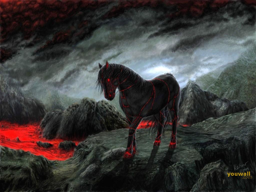 Black Fire Horse Wallpaper