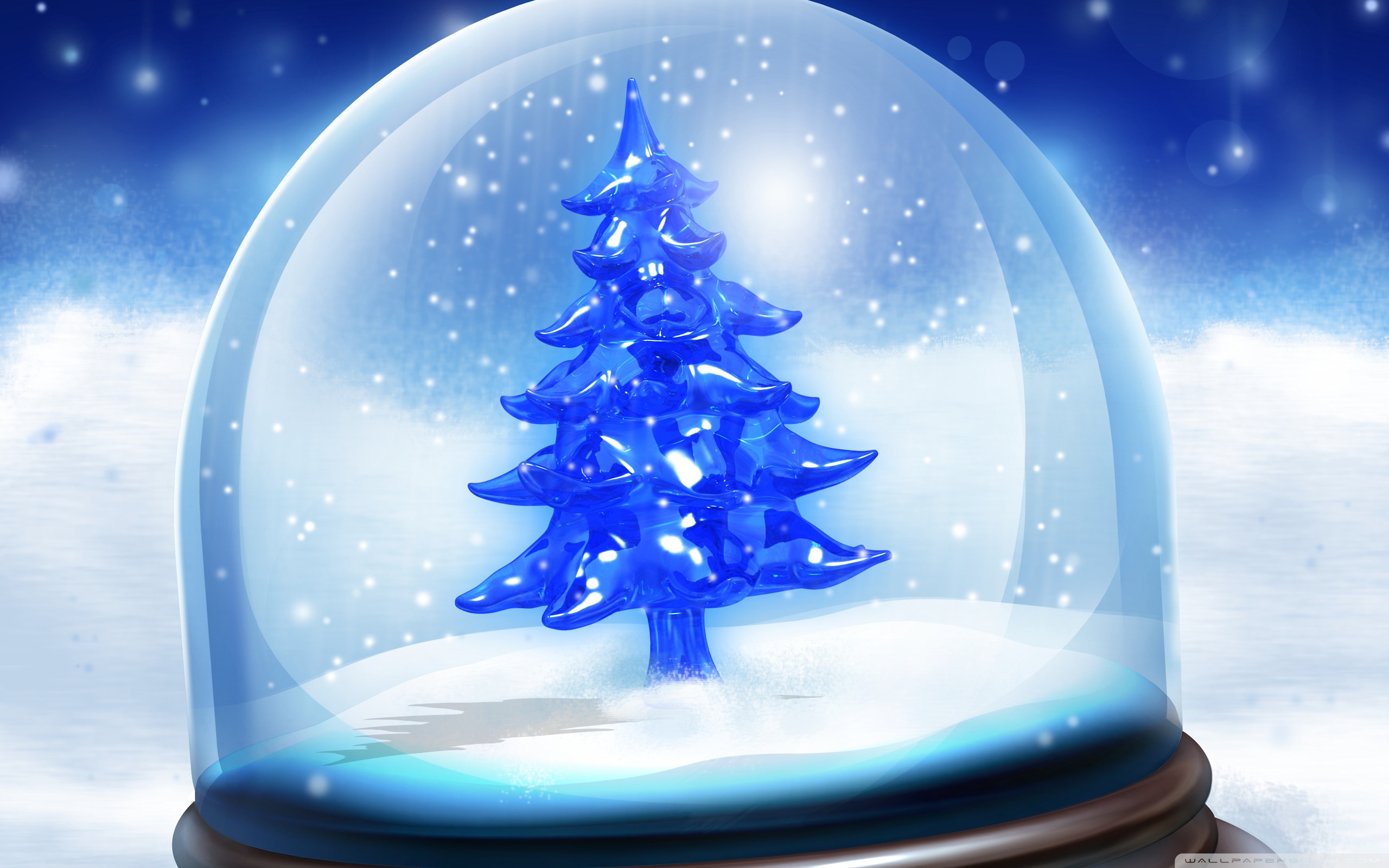 Christmas Snow Globe For Widescreen Desktop