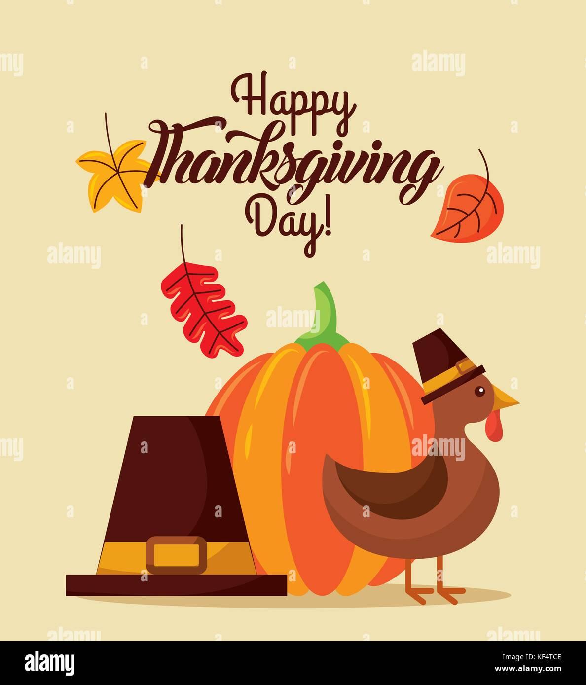 Free download happy thanksgiving day with beautiful turkey bird and