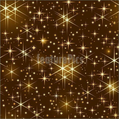 Of Seamlessly Tiling Pattern Golden Shiny Stars On Dark Background