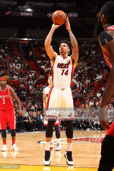 Gerald Green Of The Miami Heat Shoots Against Houston Rockets