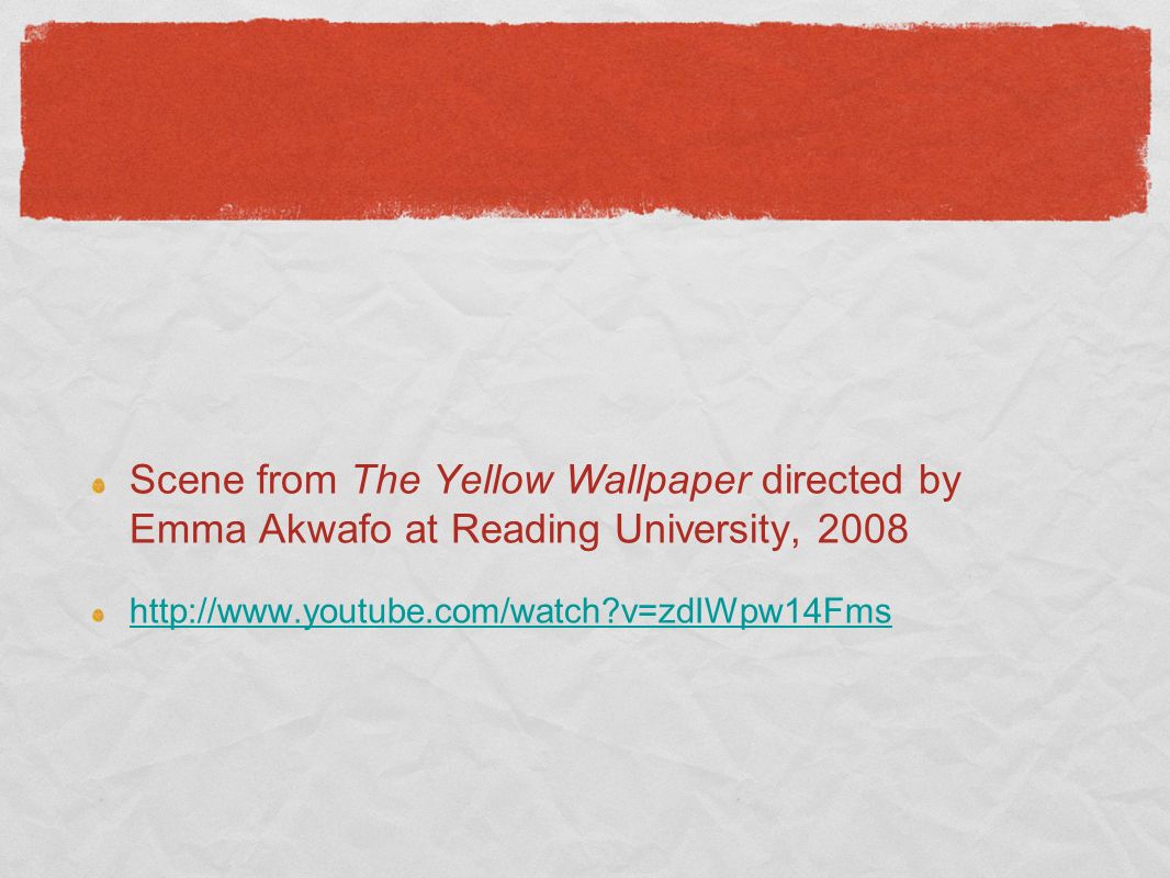 Scene From The Yellow Wallpaper Directed By Emma Akwafo At Reading