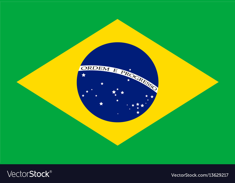 Brazil Flag Background Royalty Vector Image