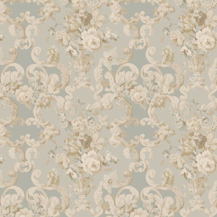 🔥 Free Download Floral Rococo By Mulberry Home Aqua Wallpaper by ...