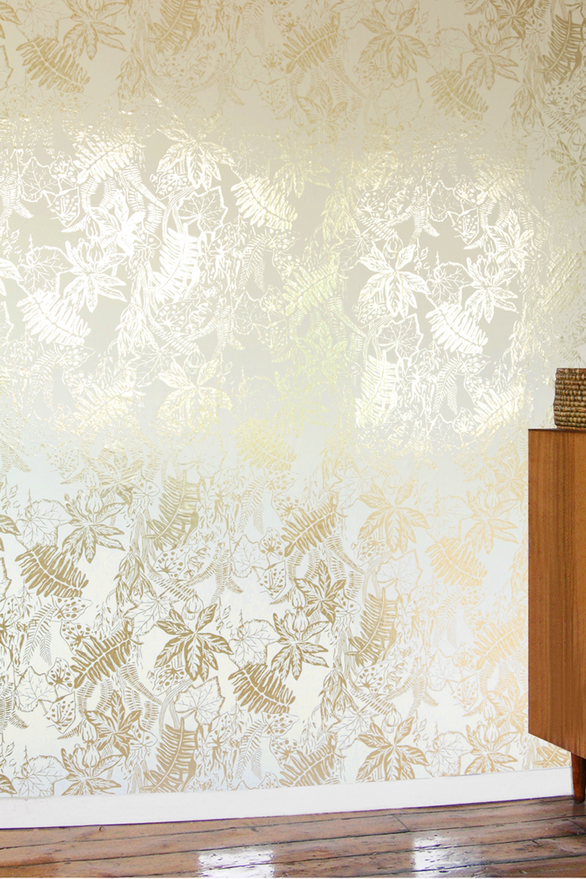 Hothouse Wallpaper   Cream and Gold Monument Interiors