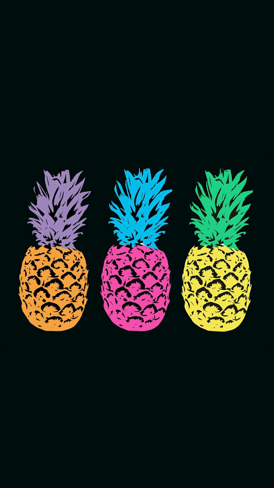 Pineapple neon pop art black background POP in 2019 Pineapple