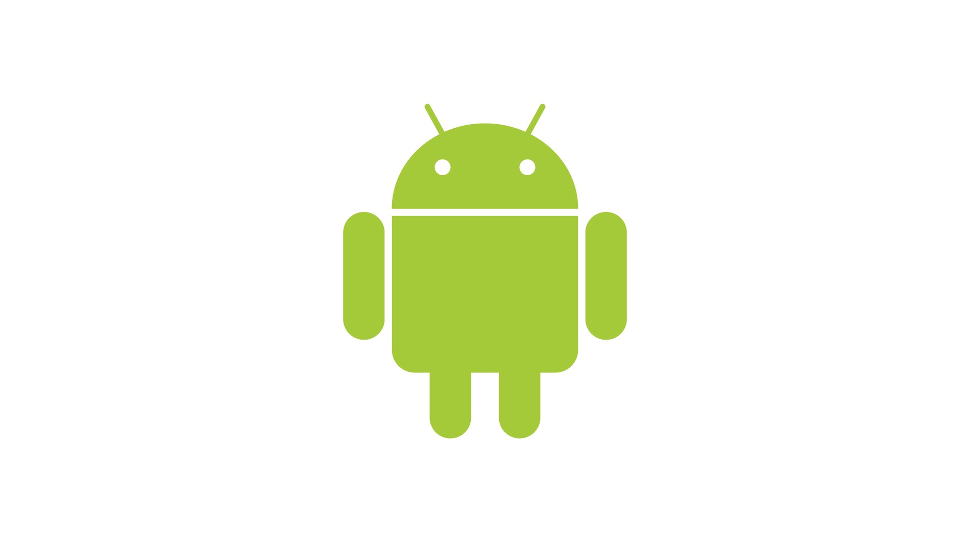 Android On White Background Wallpaper