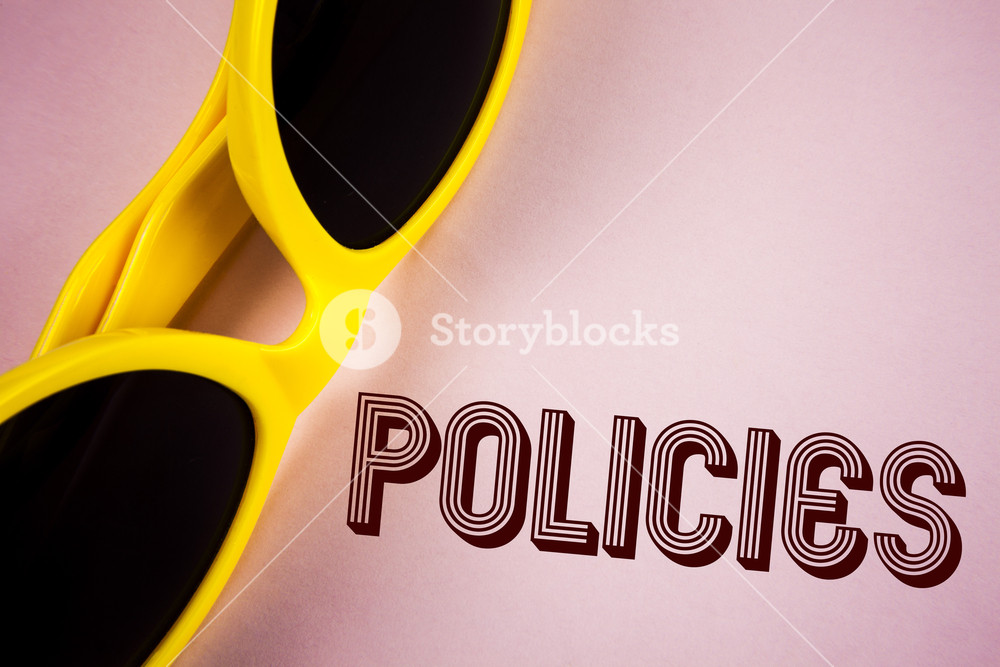 Text Sign Showing Policies Conceptual Photo Business Pany Or