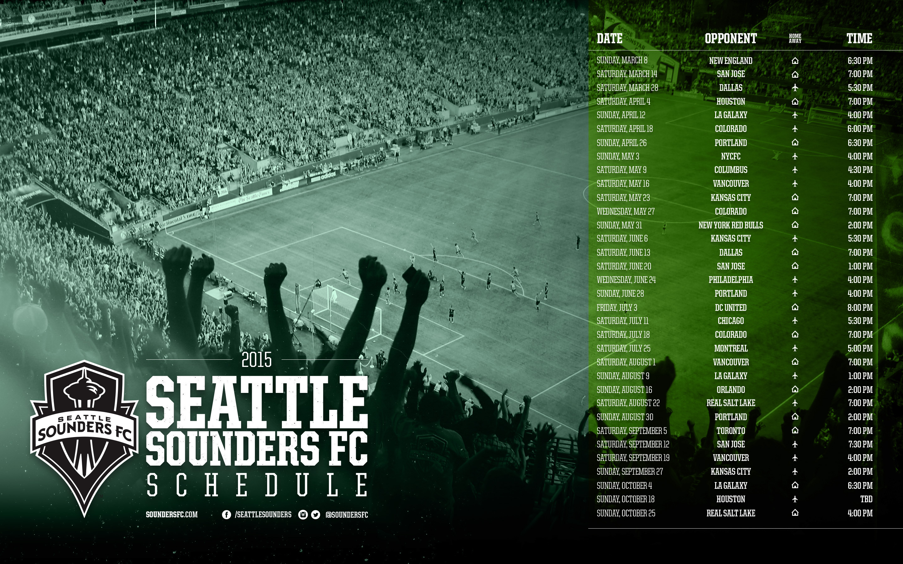 Sounders Fc Schedule Seattle