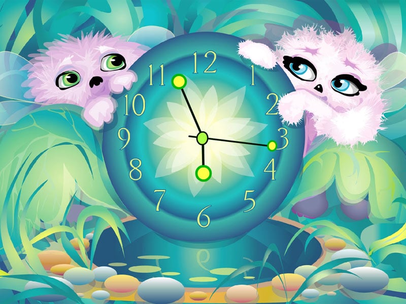 Pets Clock Animated Wallpaper 11 free download   Wallpapers   Desktop