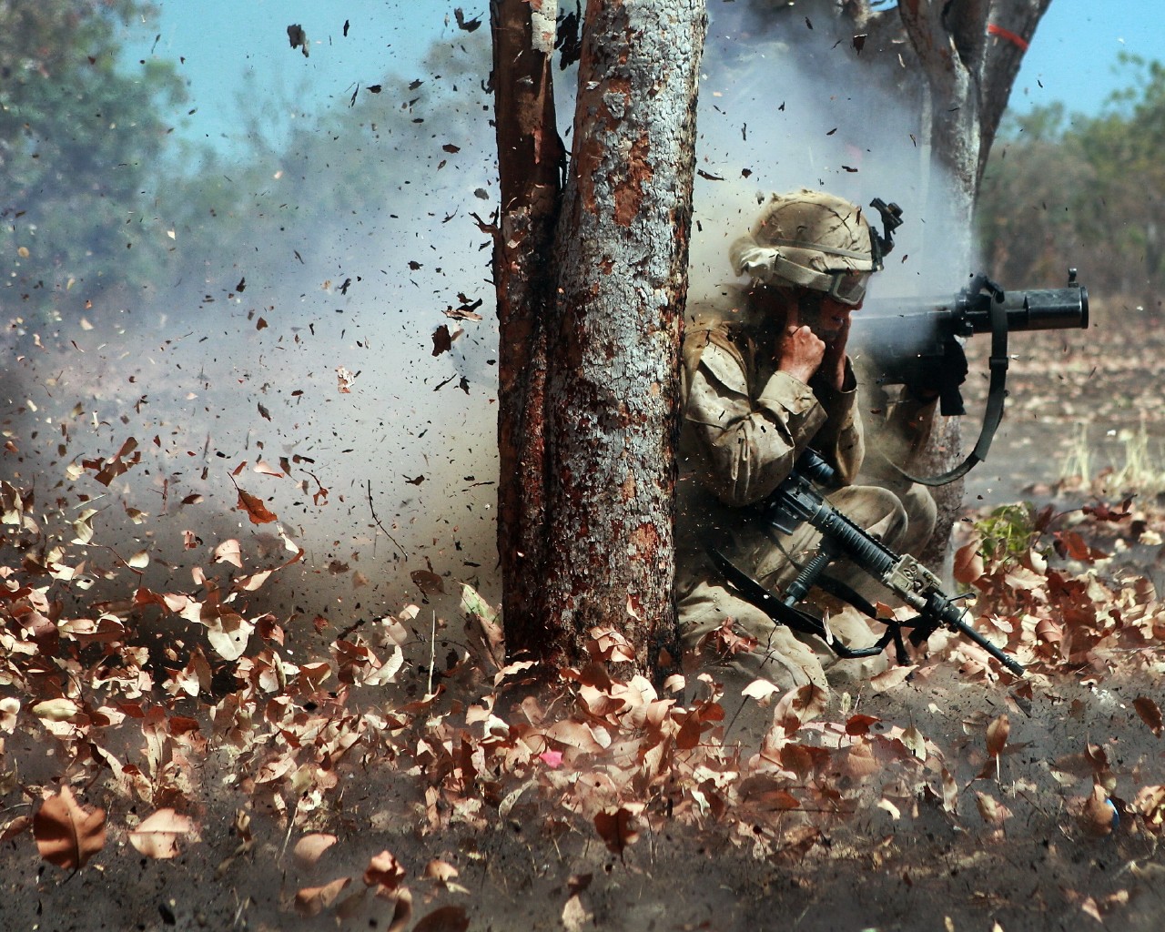 The Leaf Blower Marine Corps Military Wallpaper