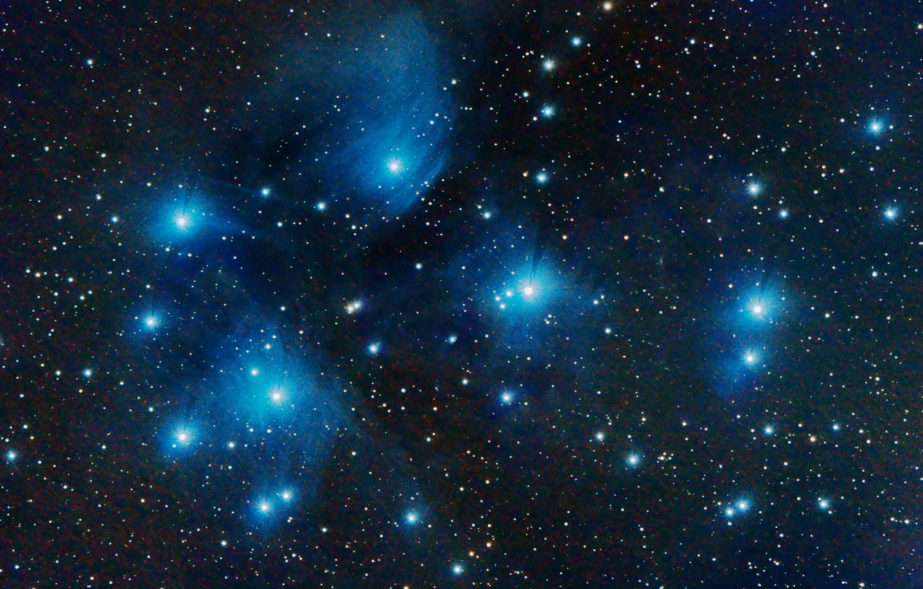 Wallpaper Space Stars The Pleiades Star Cluster In