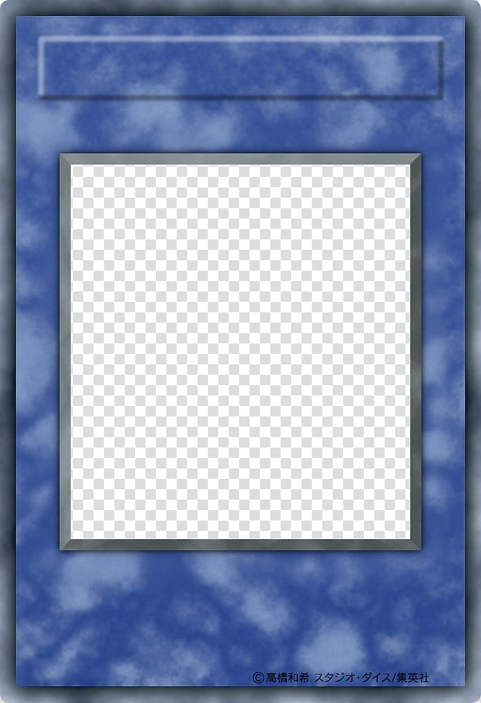 JP YGO Series Devamped Blanks blue Yu Gi Oh card transparent