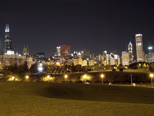 Chicago Skyline At Night Photo Sharing
