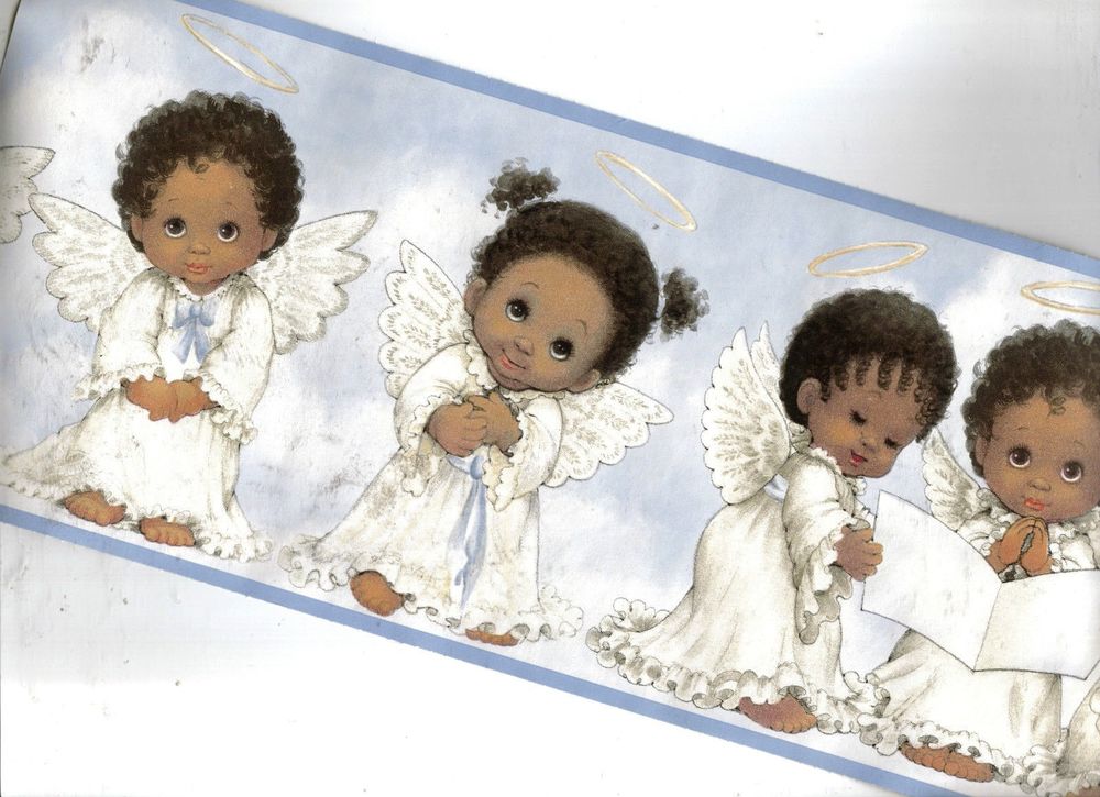 Heavenly Baby Angels Singing In The Clouds Wallpaper Border Ff03271b