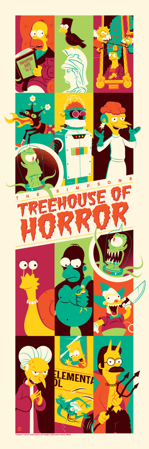Simpson S Treehouse Of Horror Art Poster