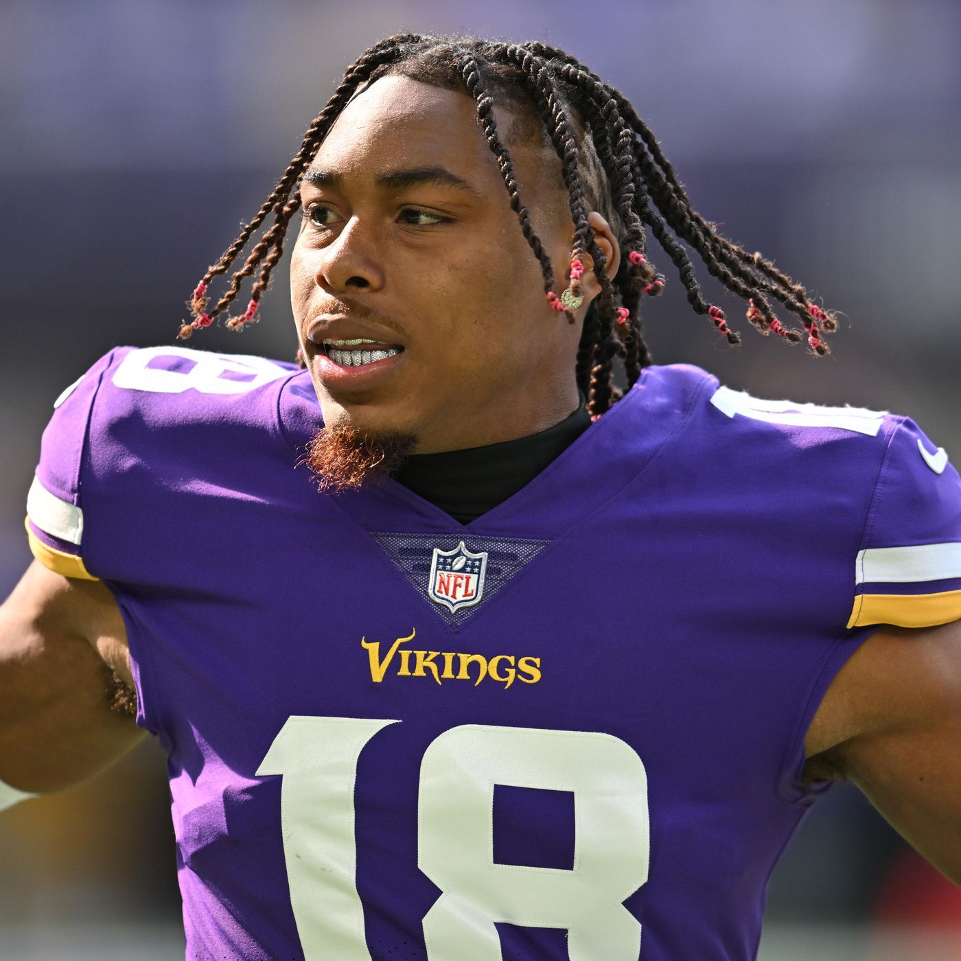 Justin Jackson, Minnesota Vikings Wide Receiver, in Action