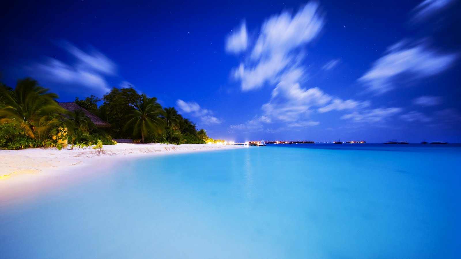 Maldives At Night HD Wallpaper For Desktop