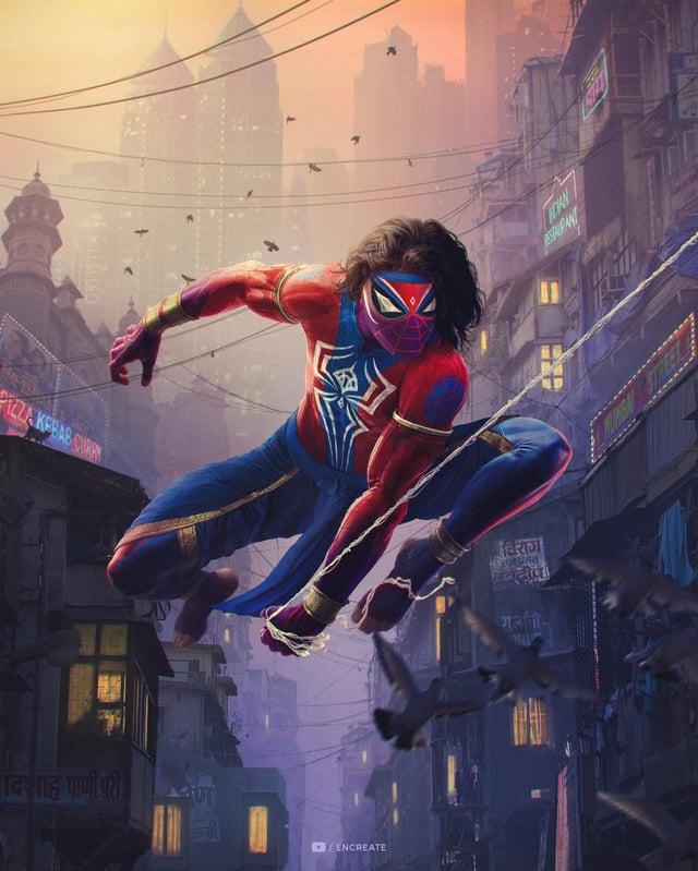 Realistic Spider Man India Fanart By Me R Marvel