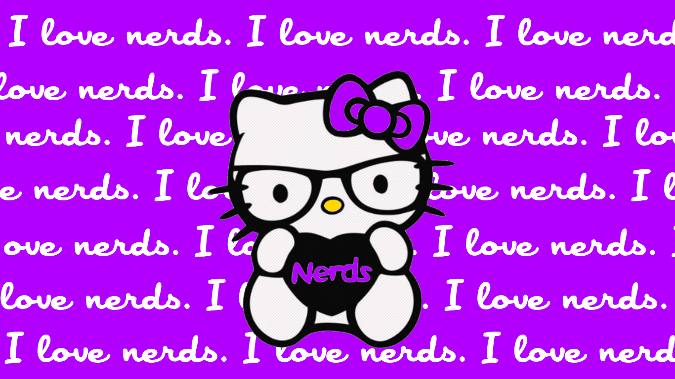 Nerd Background Kitty Desktop Background