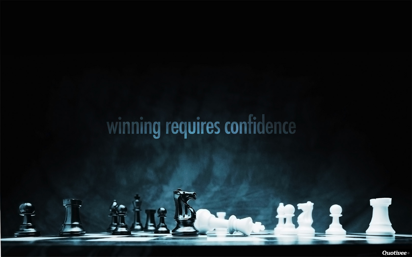 Winning requires confidence   Motivational Quote Wallpaper