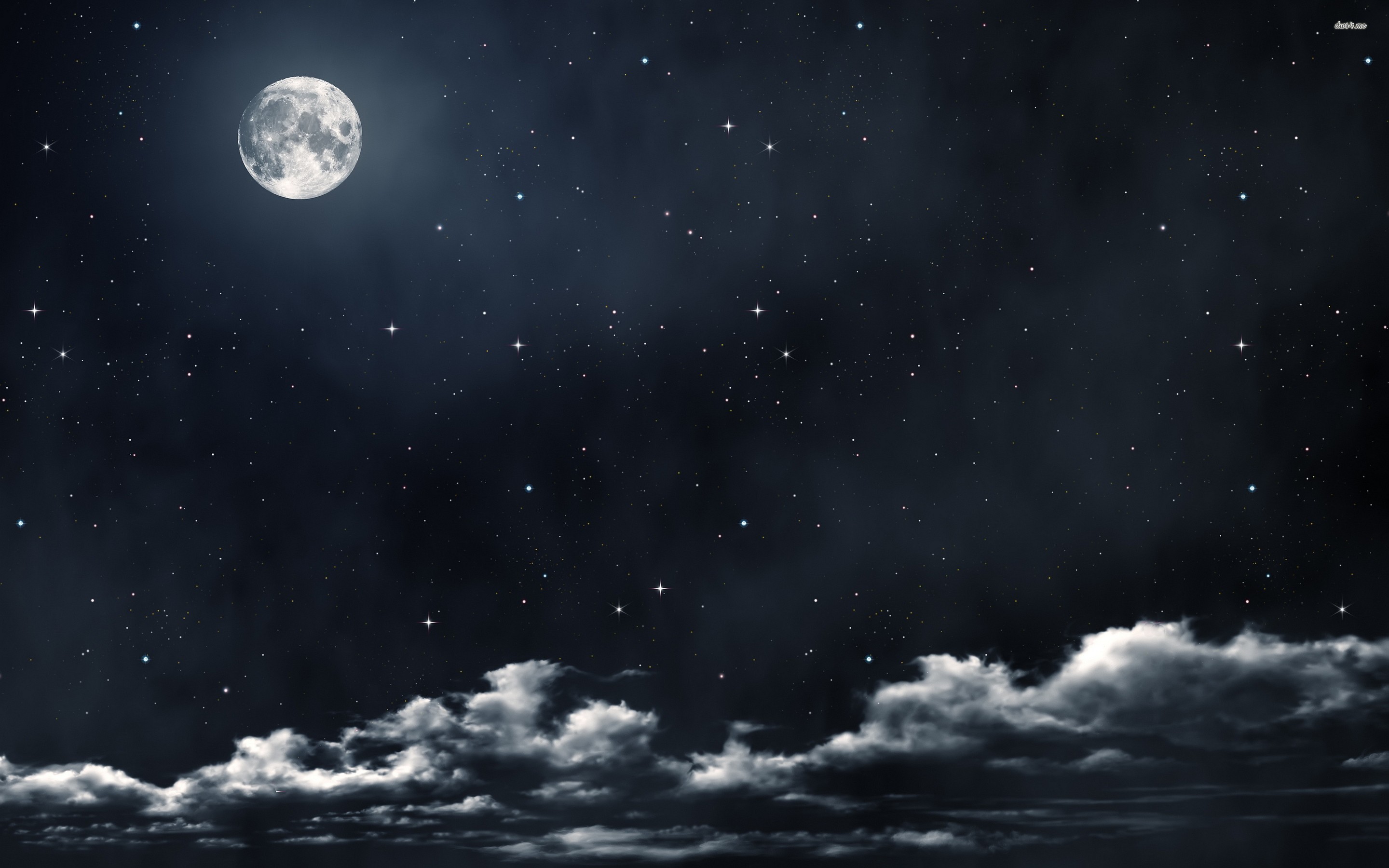 Night Sky Moon Wallpaper Image Photos Picture