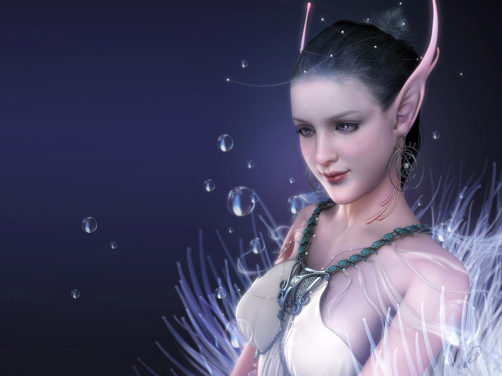 Fantasy Fairy Woman Background Wallpaper