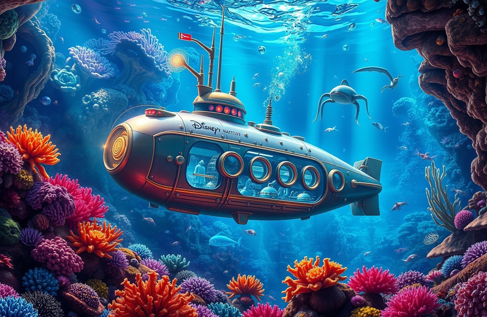 Disney Nautilus Submarine Wallpaper