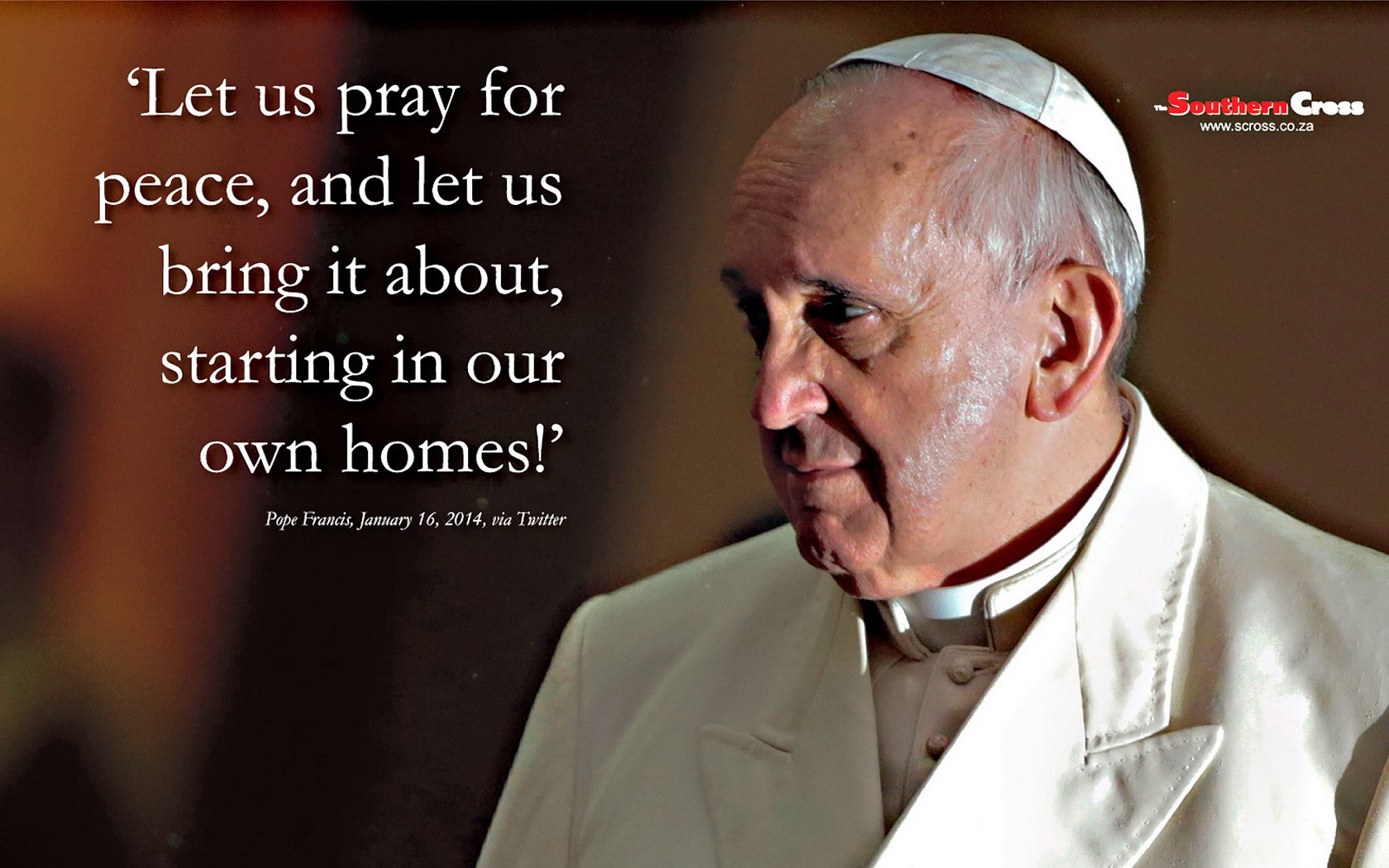 Pope Francis Quote Wallpaper The Southern Cross