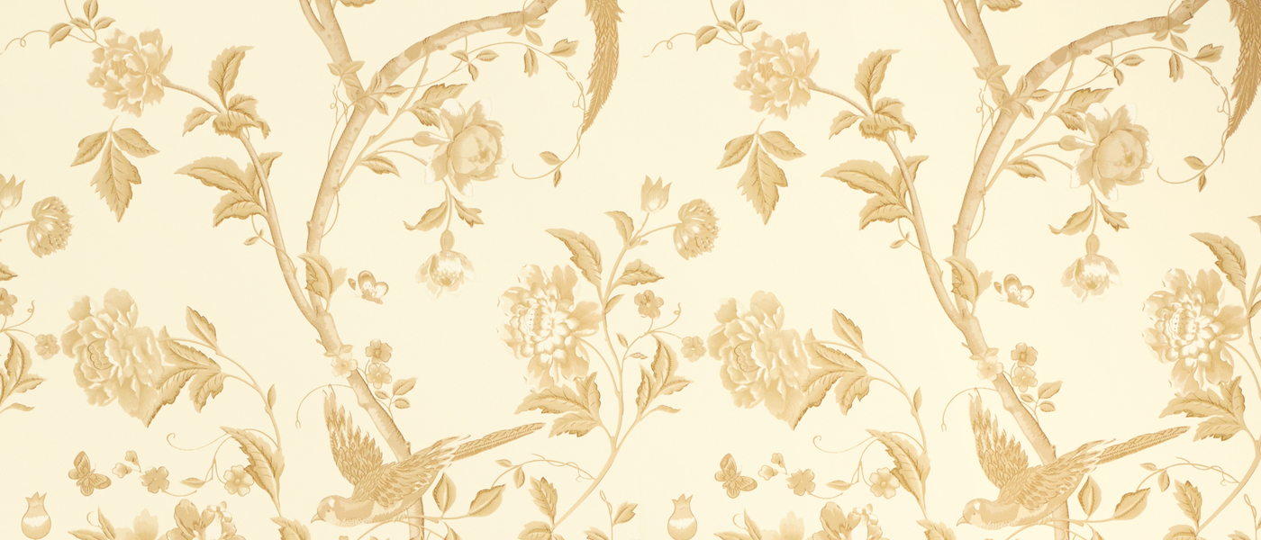 Summer Palace Gold Floral Wallpaper At Laura Ashley