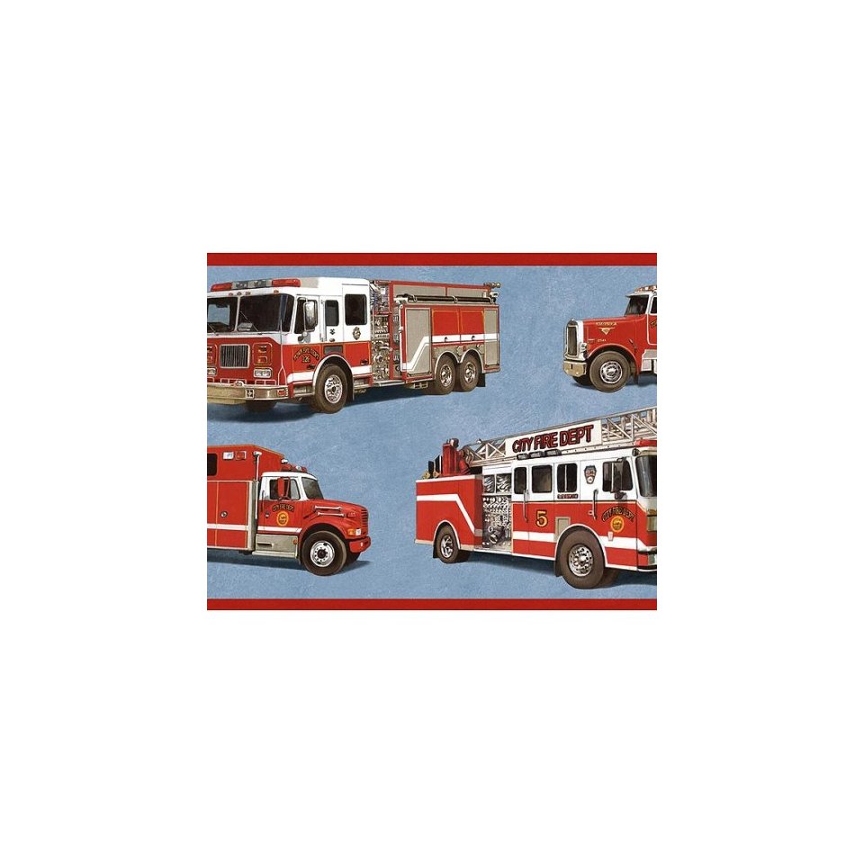 Rolls Of Firetruck Wallpaper Border Fire Truck Engine
