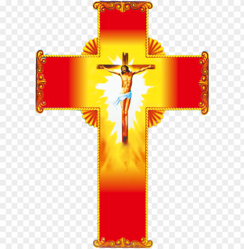 Christian Red Jesus Material Transprent Png Cross