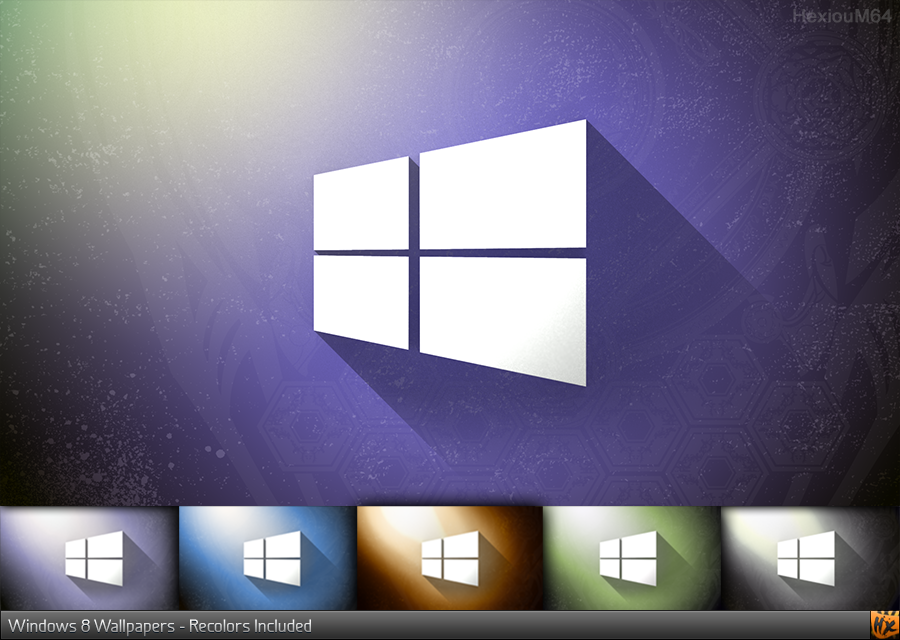 Windows 8 Metro Wallpaper   Logo with long shadow by HexiouM64 on