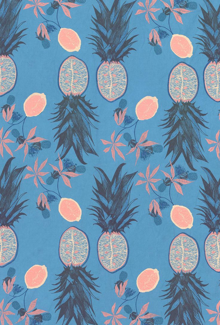 Pineapple patterns my blue flamingo