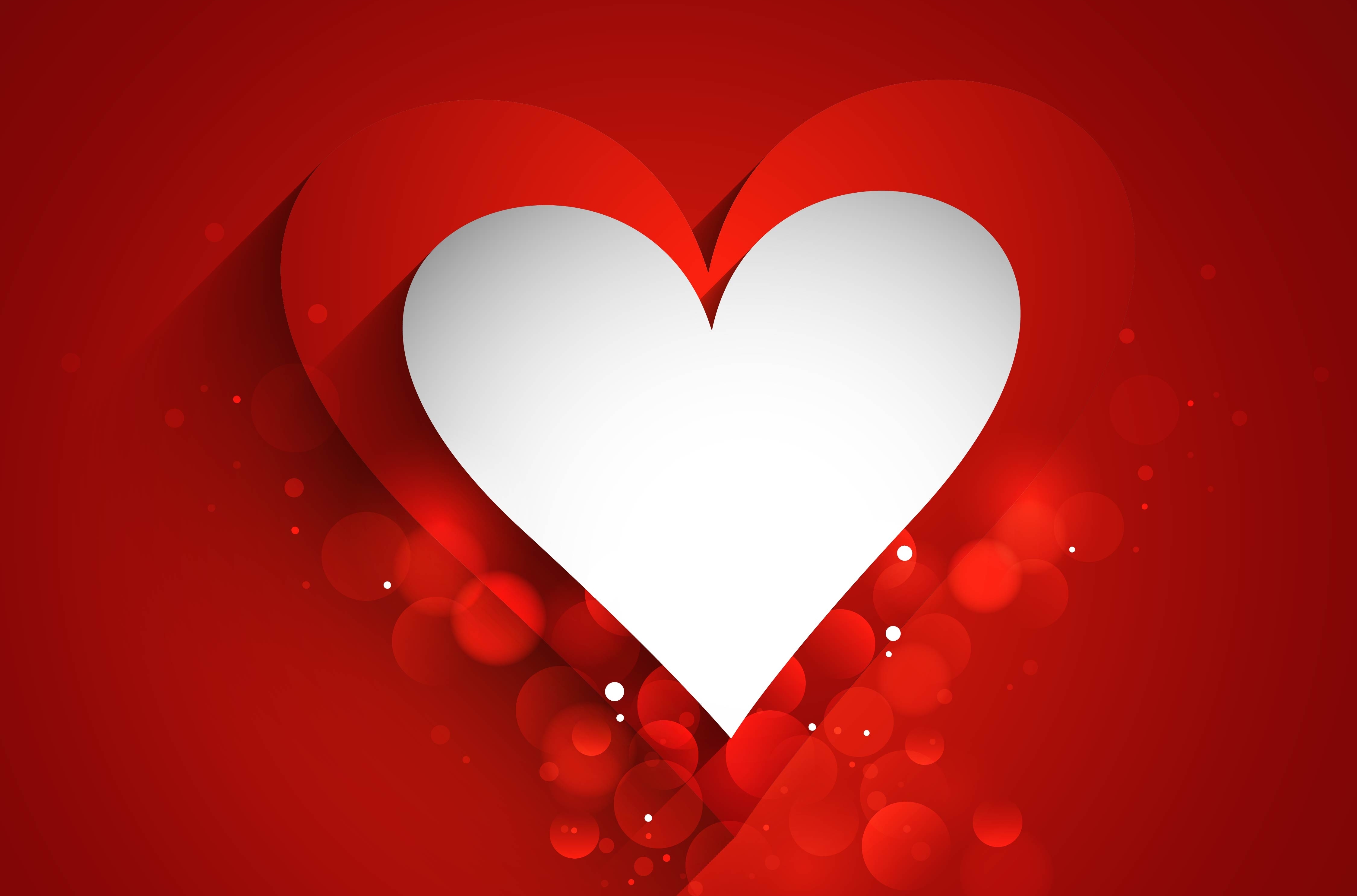 A vibrant red and white heart design, perfect for Valentine's Day or any romantic occasion