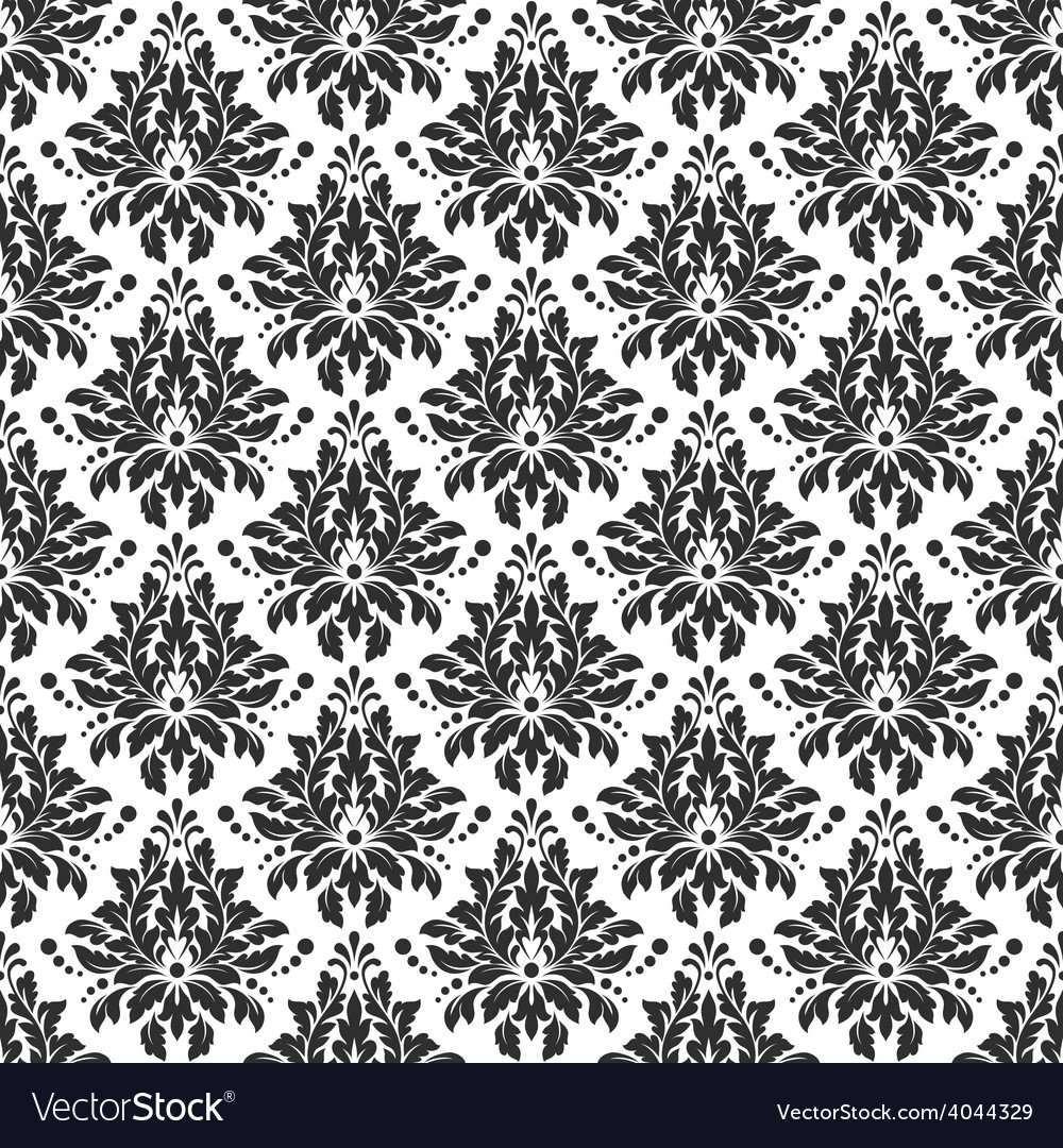 Free download Damascus pattern Seamless vintage background Vector Image